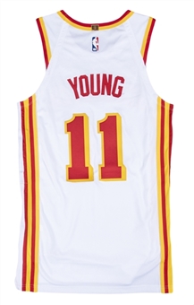 2021 Trae Young Game Used & Photo Matched Atlanta Hawks #11 Association Edition Jersey Used for a Double-Double on 2/23/21 - 28 Points & 12 Assists (MeiGray)